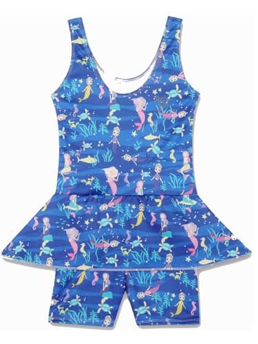 Aqua Holic Swimming Kit for Girls with 1 Swimming Costume | Swim Suit | Swimwear | Swimming Dress Goggles Cap Ear Plug Nose Clip 2