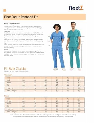 NextZ Men’s Medical Scrubs Set – Stretchable V-Neck Half Sleeve Hospital Scrub Suit Top & Bottom Uniform for Doctors & Healthcare Professionals (Grey, Large) HC1003M.10L 4