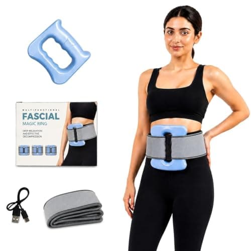 Dealsure Electric Fascia Massage Ring | Rechargeable Deep Tissue Massager with 5 Speed Settings & 3 Modes | Belly Fat Burner Machine | Hands-Free Full Body Relaxation for Men & Women 3