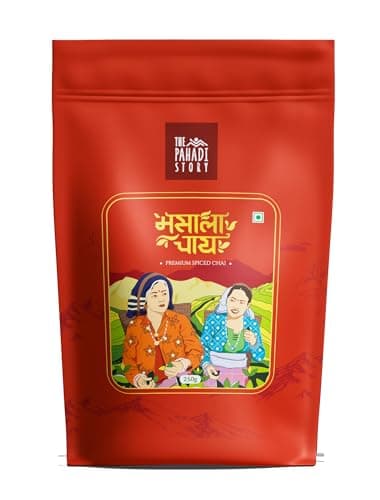 Pahadi Story Premium Masala Chai Tea 250g – Authentic Indian Spiced Chai with Strong Assam CTC Tea & Natural Spices | Traditional Loose Tea for Daily Chai Lovers