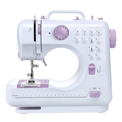 TMY Mini Sewing Machine for Beginner, Portable Machine,12 Built-in Stitches Small Double Threads and Two Speed Multi-Function Mending with Foot Pedal Kids, Women (TMYPP28)
