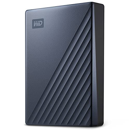 Western Digital WD 5TB My Passport Ultra Portable Hard Disk Metal Drive, USB-C & USB 3.1 with Automatic Backup,Password Protection, Compatible with Windows&Mac, External HDD-Blue