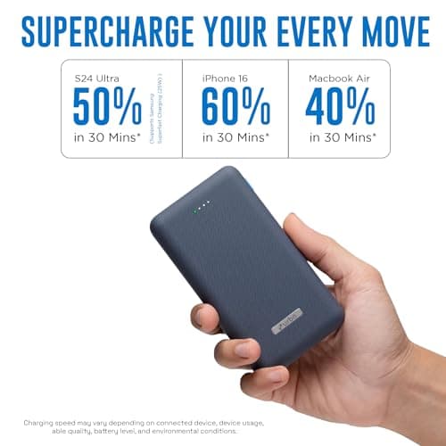 URBN 20000mAh 35W Turbo Fast Charging Power Bank | Dual Output | PD + QC Compatible | Two-Way Fast Charge | Pass-Through Charging | for MacBook Air, iPhone, Samsung, Android & More (Blue) 4