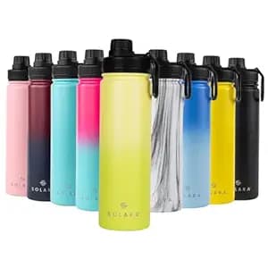 SOLARA Insulated Water Bottle 650ml, Hot Water Bottle, Thermosteel Water Bottles for Travel, Home, Office, School, Gym, Adults, Water Bottle Hot and Cold, Sipper Bottle, Limegreen