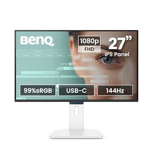 BenQ GW2790TC 27" IPS 144Hz FHD Eye-Care Monitor |99% sRGB|1500:1 CR|USB-C(20W)| 2Wx2 Speakers|Height, Tilt, Pivot & Swivel| Ultrathin Bezel| HDMI |DP| AMD FreeSync|TÜV Rheinland 4-Star(White)