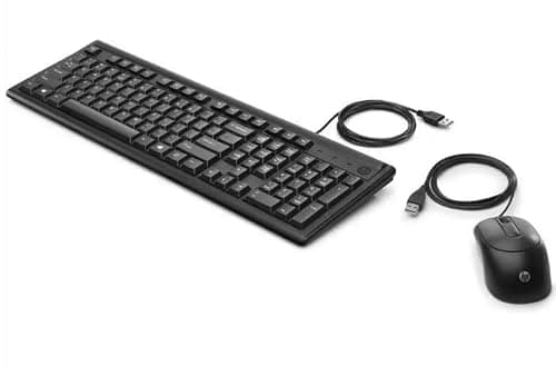 HP KM160 Wired Keyboard and Mouse Combo Full-Size Keyboard, 1600 DPI Ergonomic Optical Sensor Mouse, Instant USB Plug-and-Play, 12 Shortcut Keys, Adjustable Slope Keyboard (3-Years Warranty) 2