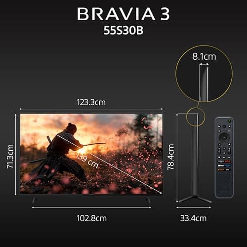 Sony BRAVIA 3 Series 139 cm (55 inches) 4K Ultra HD AI Smart LED Google TV K-55S30B (Black) 5