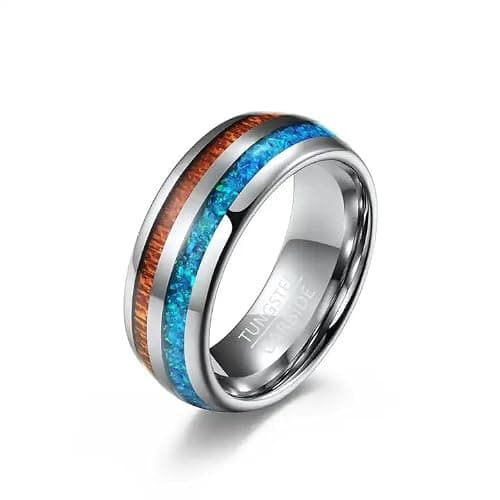 MIAMI Silver Rings for Men Combo Boys Boyfriend gents friends girls mens Platinum ring for men Blue Ring for Boys Stainless Steel finger Rings Stylish Fashion thumb band set M440_20