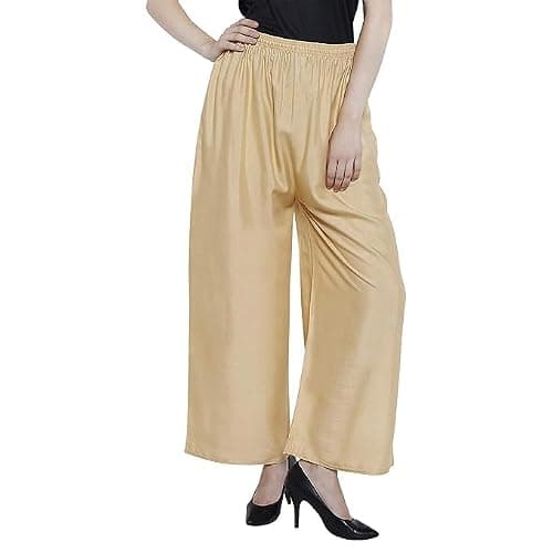 Thrifty Thread We Promise Comfort Women's and Girls Cotton Reyon Regular Fit Palazzo Pants (Pack of 1)- SKIN-2XL