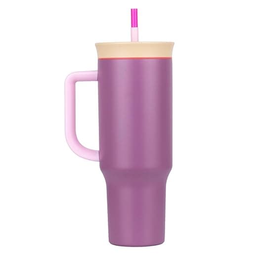 Tumbler with lid and Straw 1200ML Cup Stainless Steel Vacuum Insulated Tumbler for Water, Iced Tea or Coffee 1.2L Office Gym Travelling (Watermelon Breeze)
