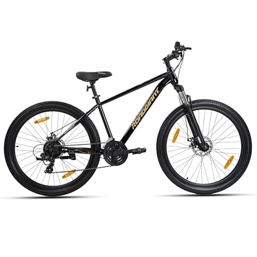 ROADGIANT|| BLACKGOLD-29T||21 Speed Shimano|| Premium Steel Frame||14+ Age ||Chrome Suspension|| Dual DISC ||Z Black