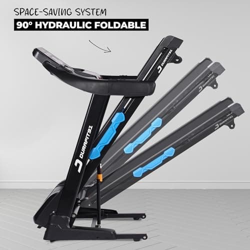 Durafit91™ Solid 5.5HP Peak AC Motorized Treadmill | Max User Weight 130 Kg | 12 Level Auto Incline | Max Speed 16 Km/Hr | Gel Absorption Technology |DIY 4