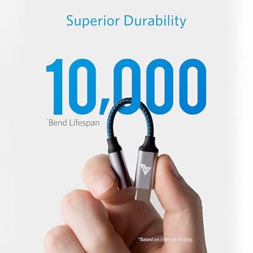eller santé® SonicArc Type C to 3.5 mm Jack Digital Audio DAC 24bit/96KHz 3.5mm Connector Aux Cable,Headphone,Earphone USB C Converter/Adapter for Samsung, Oneplus, iPhone 17/16/15,Other Phone-Blue 4