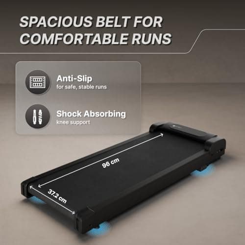 Fitkit by Cult Walking Pad Neo (BLDC 3.5HP Peak Power) Compact Under Desk Motorised Treadmill | Max Weight: 120kg | LED Display & 2-Level Inclination | Home use with Remote Control (Black) 4