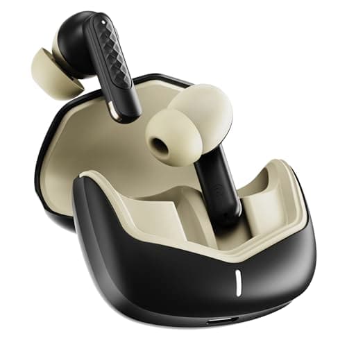 GOBOULT Z40 V2.0 with 70H Playtime, Quad Mic ENC, 45ms Low Latency, 13mm Bass, Legacy Continues, IPX5, BTv 5.4, TWS Truly Wireless in Ear Earbuds (Opal Black)