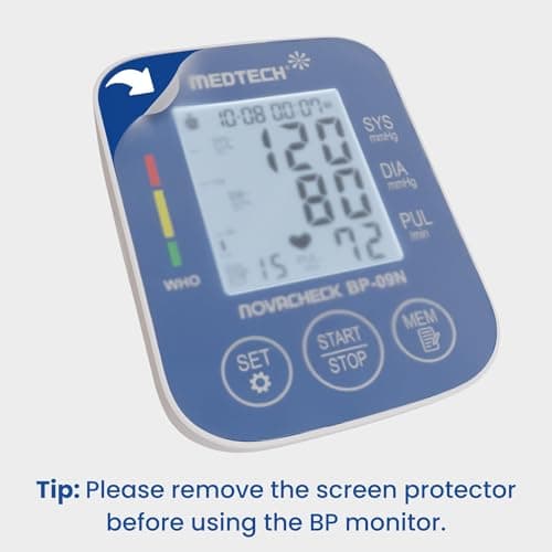 MEDTECH BP09N Fully Automatic Digital BP Monitor |Arm Portable, Lightweight Blood Pressure Machine | Accurate BP Machine Digital for Home | USB-C Port | Blood Pressure Monitoring Device, White 4