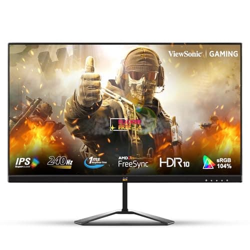 ViewSonic VX2779A-HD-PRO 27 inch (68.5 cm) FHD IPS Gaming Monitor | 240Hz | 1ms MPRT | HDR10 | AMD FreeSync Premium | SuperClear IPS | Eye Care | HDMI, DisplayPort | Ultra Slim Frameless Design