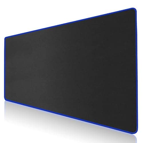 COOLCOLD Mouse Pad 600 x 300mm, Desk Mat | Extended Large, Mouse pad for Laptop | Keyboard, Mouse, Computer Table, PC, Non Slip Rubber Base for Office (Blue Border)