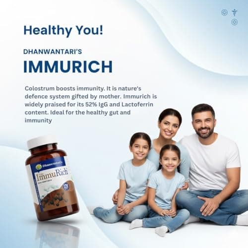 DHANWANTARI DISTRIBUTORS PVT. LTD. ImmuRich Natural Immunity Booster 120 Capsules 4