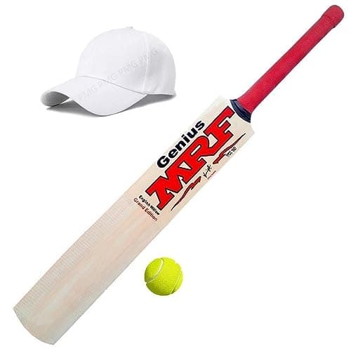 PMG Virat Kohli Wooden Cricket Bat for Boys 9-14 Years, Size-6 (1 Bat, 1 Ball, 1 Cap)