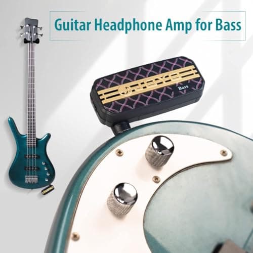 TechnoBuyers JOYO Bass Guitar Headphone Amp Bassist Pocket Mini Practice Amplifier with Aux in 3