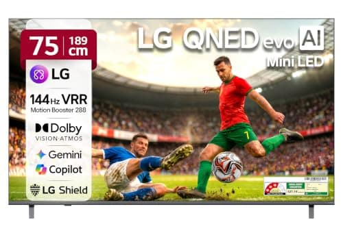 LG 189 cms (75 inches) QNED82 AI Series 4K Ultra HD Smart webOS IPS QNED Mini LED TV 75QNED82BLA
