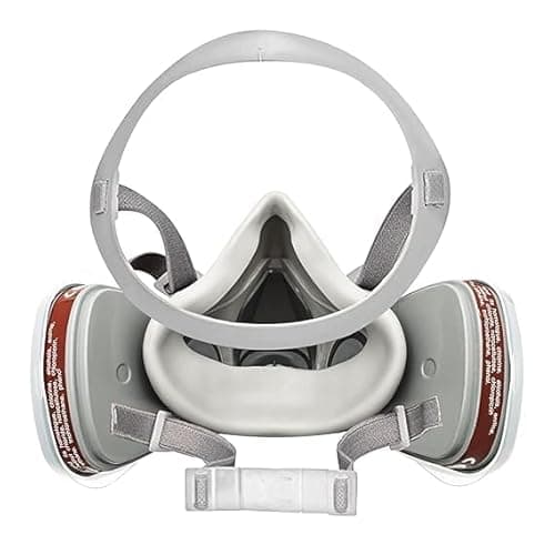 GALLY Reusable Half Face Respirator Mask with Safety Goggles, Dual Filtration Gas Mask with Activated Carbon Filters for Painting, Epoxy Resin, Welding, Construction and Industrial Safety 5