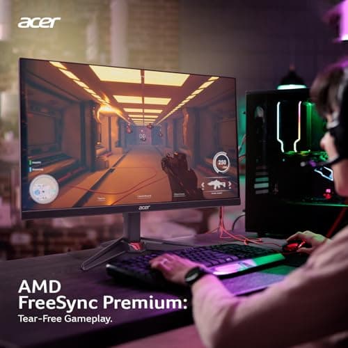 acer Nitro VG270 X1 27 Inch IPS Full HD Backlit LED Gaming Monitor I 0.5 MS Response I 200Hz Refresh Rate I SRGB 99%, HDR 10 I 2xHDMI, 1xDP I Stereo Speakers I AMD FreeSync Premium I Eye Care (Black) 3