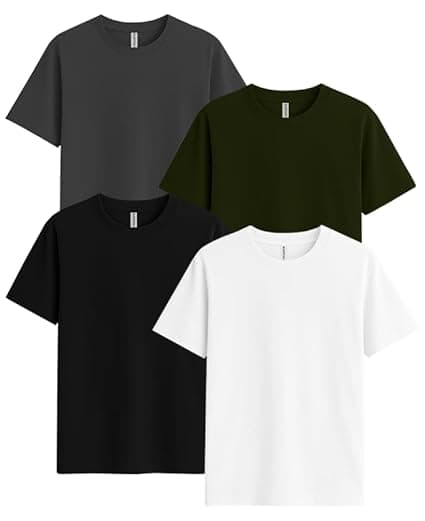 Sleepynuts Women Boyfriend Plain Round Neck Half Sleeve T-Shirt