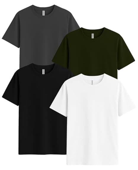 Sleepynuts Women Boyfriend Plain Round Neck Half Sleeve T-Shirt