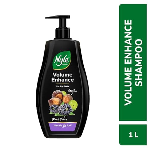 Nyle Naturals Volume Enhance Shampoo 1 L, For Long & Voluminous Hair with Blackberry, Reetha, & Amla | pH Balanced & Paraben Free Gentle & Soft Shampoo For Women & Men 2