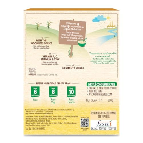 Nestum Baby Cereal – From 6 to 24 Months, Rice, 300g, Bag-in-Box Pack 3
