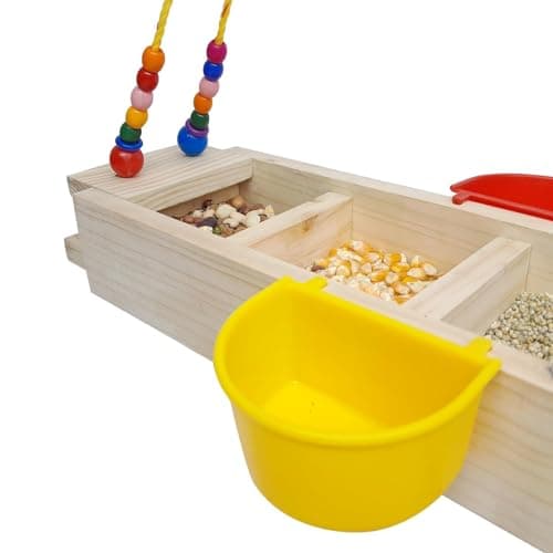 Boltz Wooden Hanging Bird Feeder with Water Bowl – Dual-Function Seed & Water Tray, Eco-Friendly Rustic Design for Balcony, Garden & Outdoor Birdwatching (Multicolor, Feeder) 2