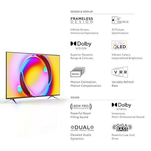 Acer 139 cm (55 inches) Super Series 4K Ultra HD Smart QLED Google TV AR55QDXGU2875AT (Black) 3