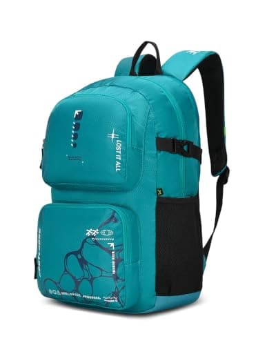 FOOTLOOSE by VIP Kinetic Laptop Backpack for Men & Women | 30 Litre Travel Backpack with 15.6" Laptop Compartment | Office, College, School Backpack (Turquoise)
