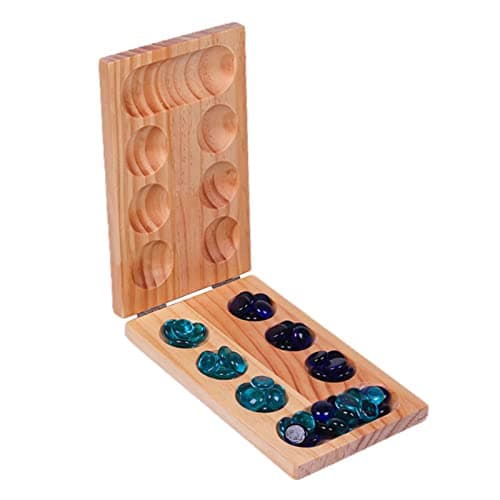 UJEAVETTE African Mancala Board Game 2 Player Game for Whole Family Adult