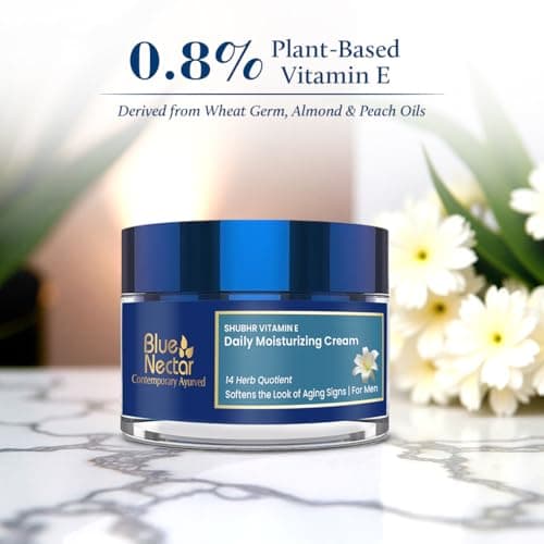 Blue Nectar Face Cream for Men Daily Moisturizing Anti Aging Cream for Men with Face Glow for Oily Skin and Normal Skin (14 Herbs, 50g) 3