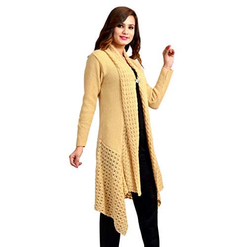 PIPASA Women's Wool Banded Collar Neck Shrug (SH39-LITECAMEL-L_Light Camel_L) 4