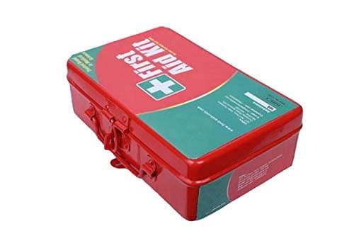 Tool Zone First Aid Kit Metal Storage Box Red- Class C for 25 Pax - Set with Medicine 4