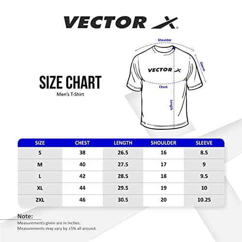 Vector X OMT-168 Men's Polyester Half Sleeve Round Neck T-Shirt 3
