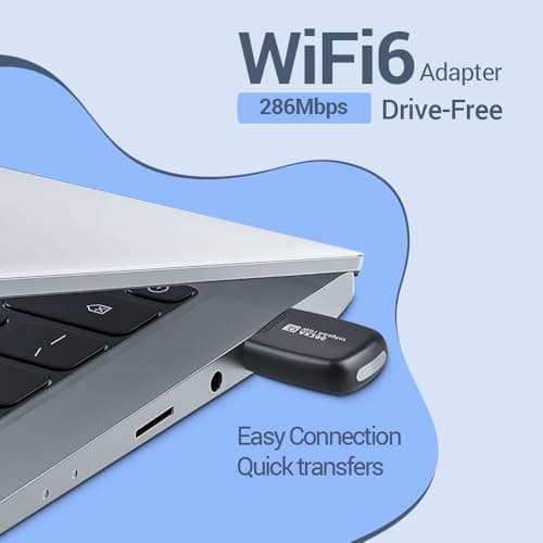 UNIGEN USB WiFi 300 Mbps Dongle Adapter for Desktop PC with Led Light, WiFi 6 Receive with 2.4GHz, 300m External Wireless Network Card Supports Windows 7/10/11 Free Drive 802.11ax 5