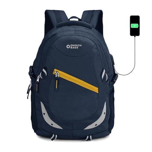 OMRON BAGS Smart Backpack with Ready to Charge for Office, College & Travel for Men and Women, 35L Laptop Backpack (Blue)