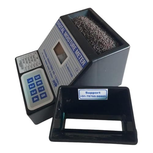 Digital Grain Moisture Meter for Mustard, Maize, Paddy, (Sarso, Makka, Dhaan) Bajra & Groundnut Seeds | Compact & Lightweight |Low Power Consumption | 3.5 Digit LCD Display | ISO Approved