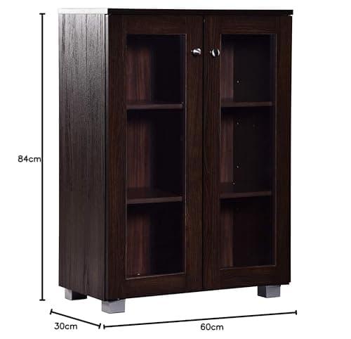 DeckUp Awana Engineered Wood Book Shelf and Display Unit ( Set of 1 ,Walnut, Matte Finish) 2