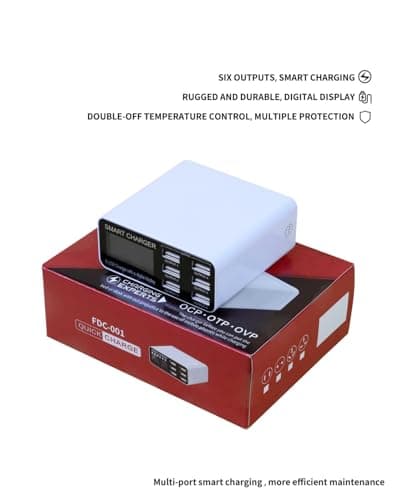 CARE CASE 40W Multi-Port Smart Charger with QC 3.0, 6 USB Ports 5