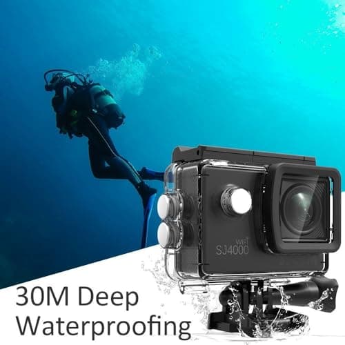 SJCAM SJ4000 WiFi 12MP Optical Full HD WiFi Sports Action Camera 170°Wide FOV 30M Waterproof DV Camcorder, Black 4