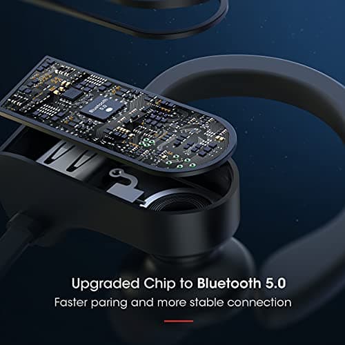 Redzoo Bluetooth Headphones V5.0, Flame Running Headphones w/16 Hrs Playtime, Bass+ HD Stereo Wireless Sports Earphones w/IPX7 Waterproof Earbuds in Ear for Workout, Gym w/CVC6.0 Noise Cancelling Mic 5