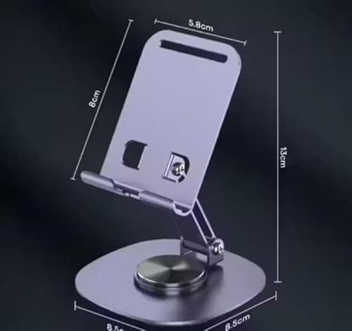 Full Metal Material Mobile Holders Phone Stand Desktop Phone Tablet PC Holder with Non-Slip Silicone 3