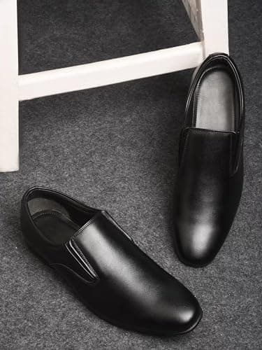 Zixer F6012 Office Wear Soft Derby Formal Shoes for Men || Boys Semi Formal Wedding Party Boots for Men Black 5
