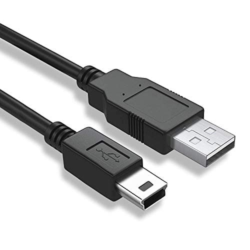 JGD PRODUCTS JGD 5 Pin Mini USB Cable (1.5 M) USB 2.0 Type A to Mini B Cable Compatible with GoPro Hero 3+, PS3 Controller, MP3 Player, Digital Camera, Black